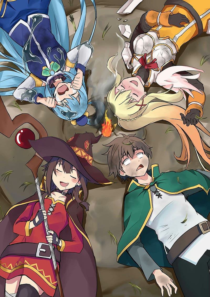 Download Enjoy the adventures of Kazuma, Aqua and the gang as they explore  KonoSuba! Wallpaper