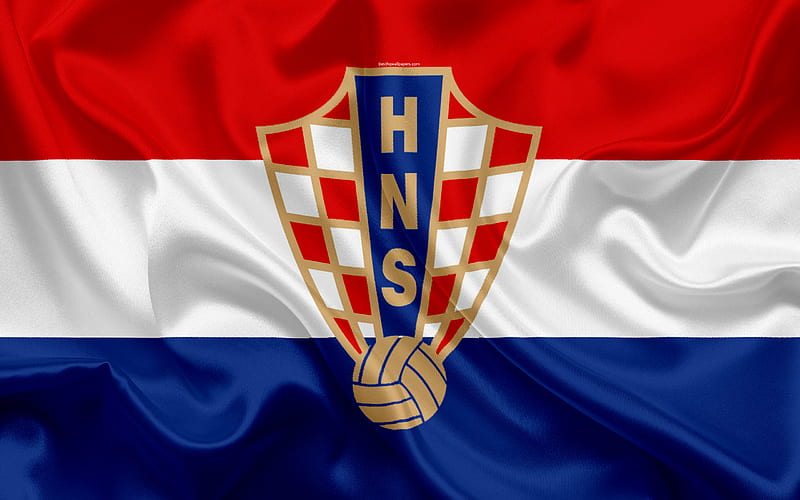 Croatia national football team, emblem, logo, flag, Europe, flag of Croatia, football, World Cup, HD wallpaper