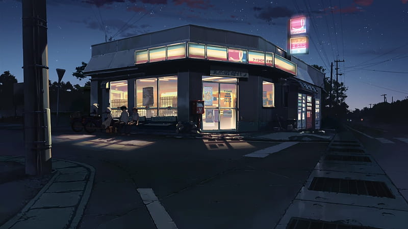 at the shop, 5 centimeters per second, anime, other, HD wallpaper