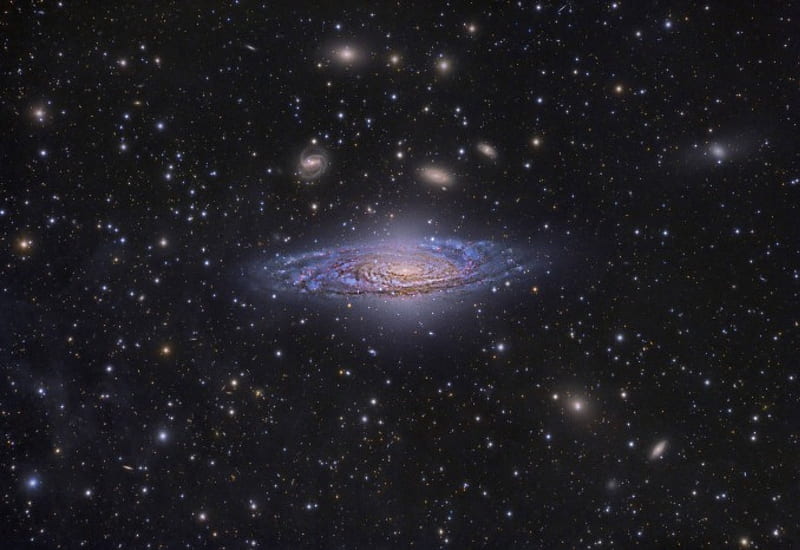 NGC 7331 and Beyond, stars, cool, space, fun, galaxy, HD wallpaper