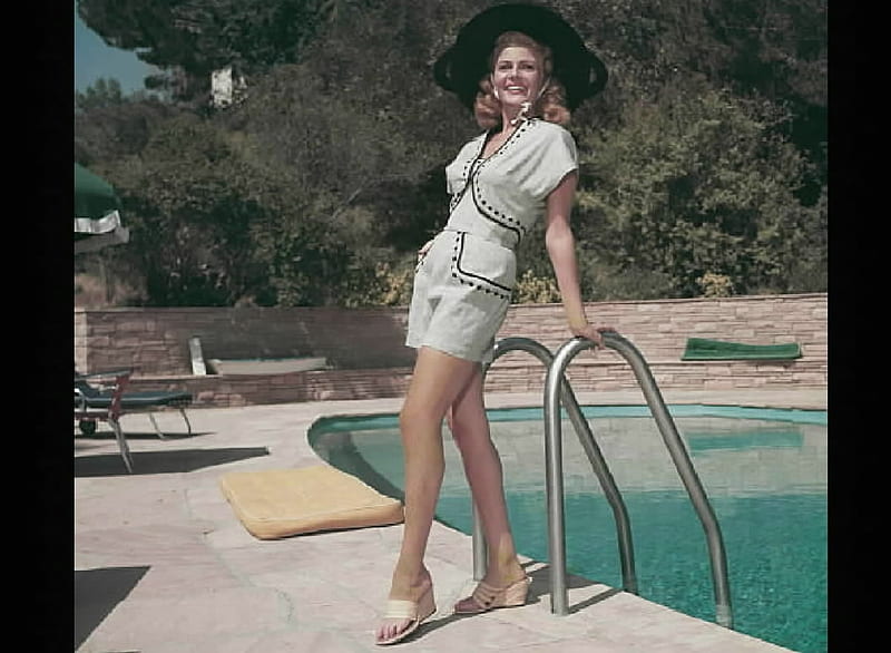 Rita Hayworth, redhead, actresses, woman, high heels, hat, HD wallpaper ...