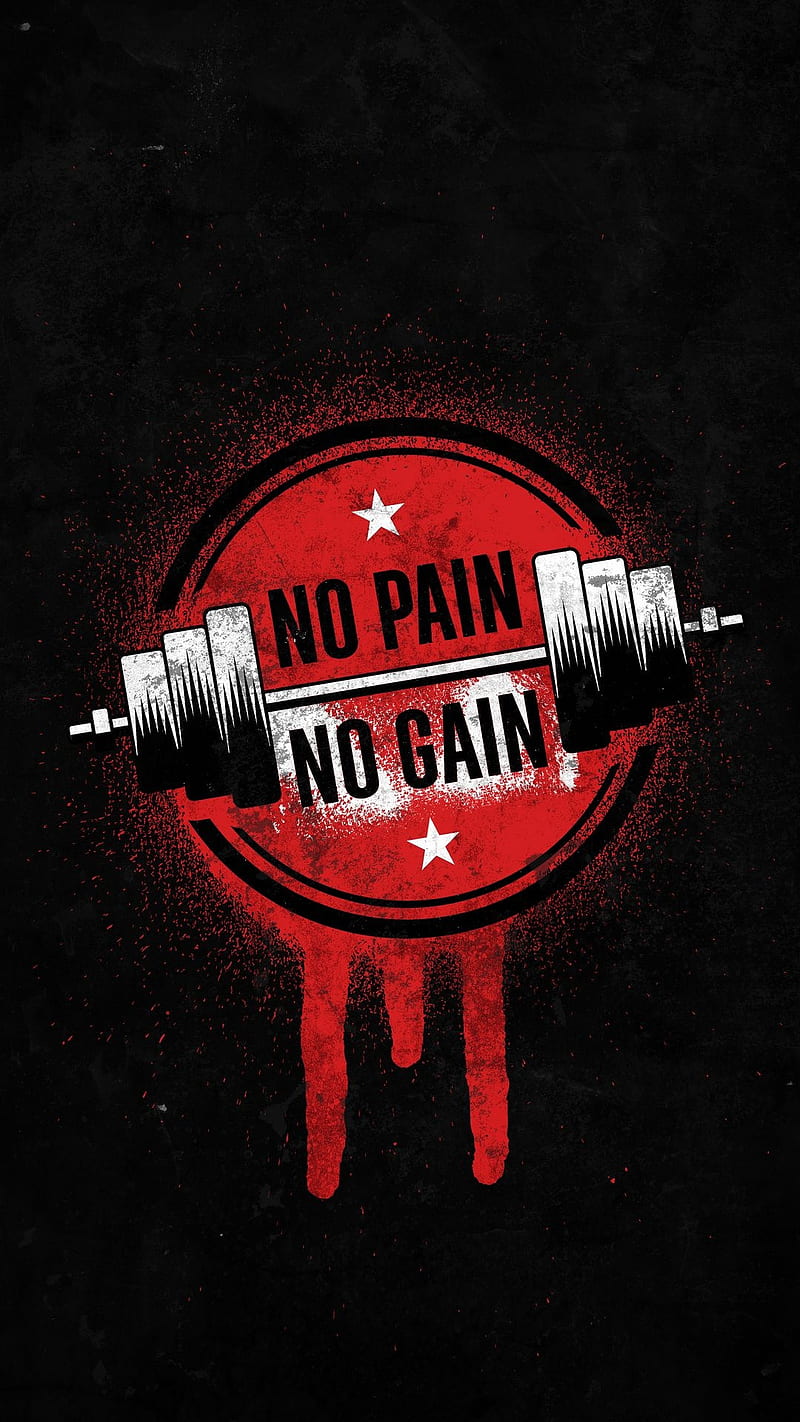 No pain, gain, heavy, sayings, esports, HD phone wallpaper