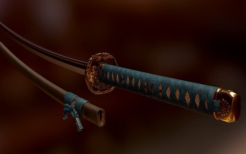 Japanese sword, katana, Japanese weapons, samurai, HD wallpaper