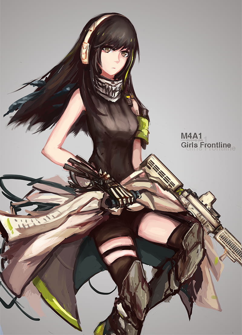 anime, Girls Frontline, gun, girls with guns, m4a1 (girls frontline), HD phone wallpaper