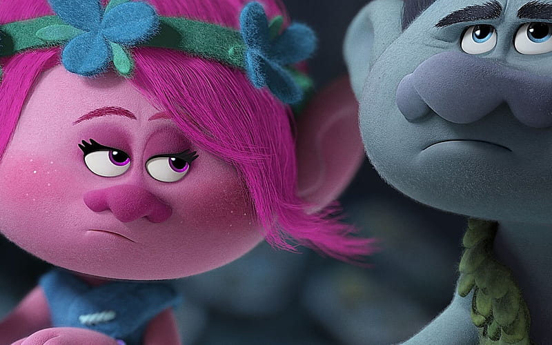 Trolls, 2016, queen of trolls, DreamWorks Animation, HD wallpaper