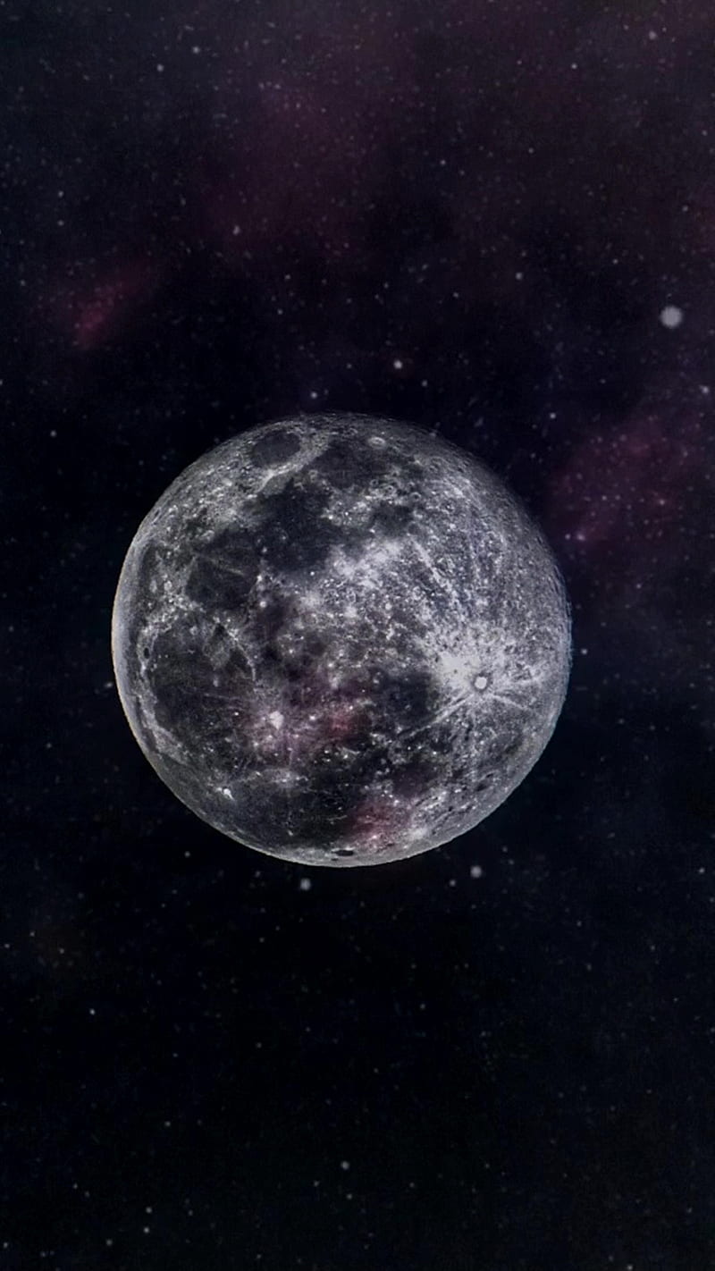 Moon, Night, fullmoon, planet, space, HD phone wallpaper