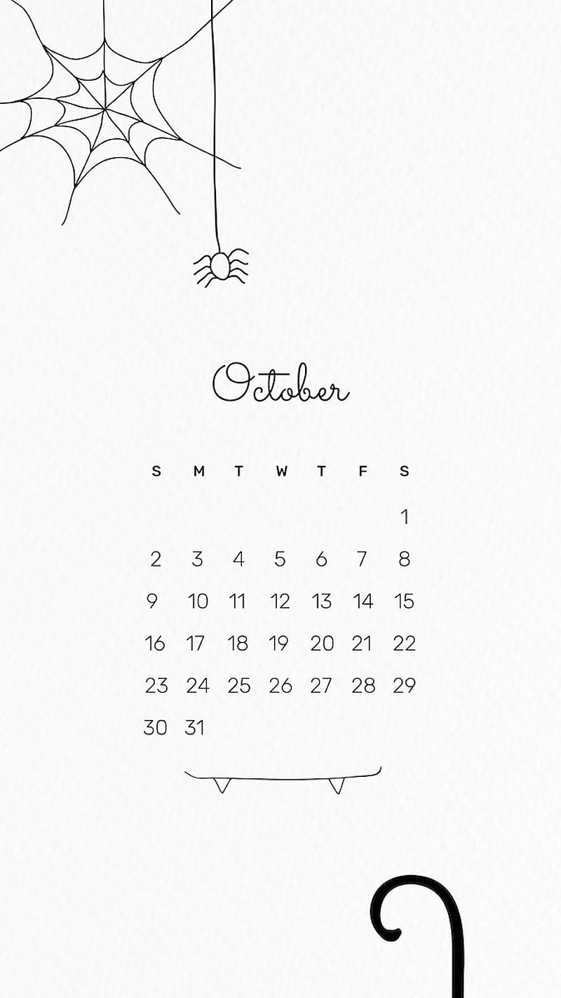 Cute 2022 October calendar, monthly, HD phone wallpaper