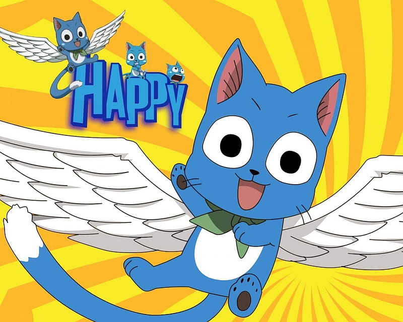 Fairy Tail Happy Dont Worry Be Sticker by Anime Art  Pixels