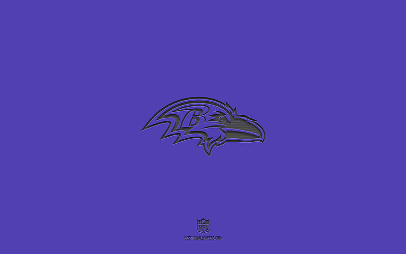 Baltimore Ravens, purple background, American football team, Baltimore Ravens emblem, NFL, USA, American football, Baltimore Ravens logo, HD wallpaper