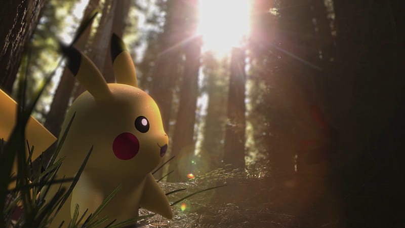 pokemon go, trailer, pikachu, forest, Games, HD wallpaper