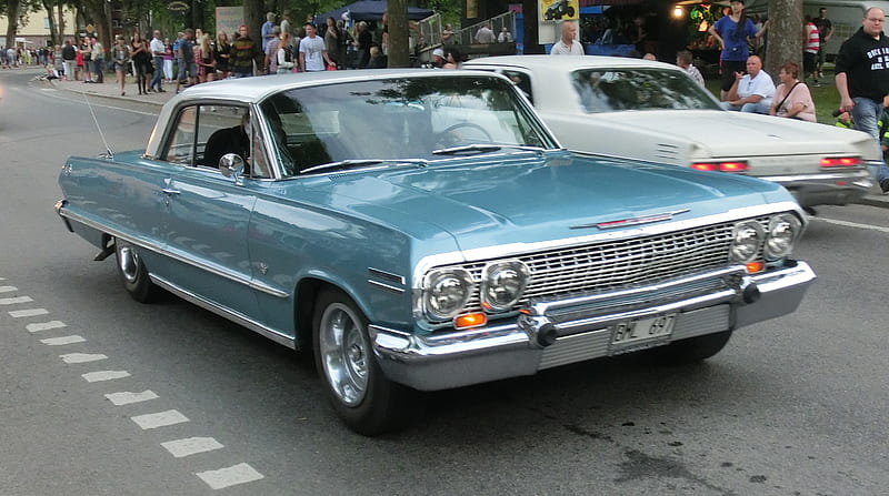 1963 chevrolet impala, impala, car, street, chevrolet, HD wallpaper