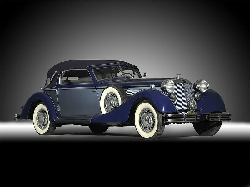1937, horch 853, a sport, cabriolet, convertible, luxury d, retro, antique, HD wallpaper