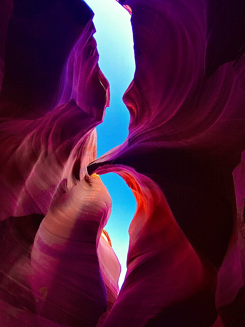 canyon, cave, relief, forms, HD phone wallpaper