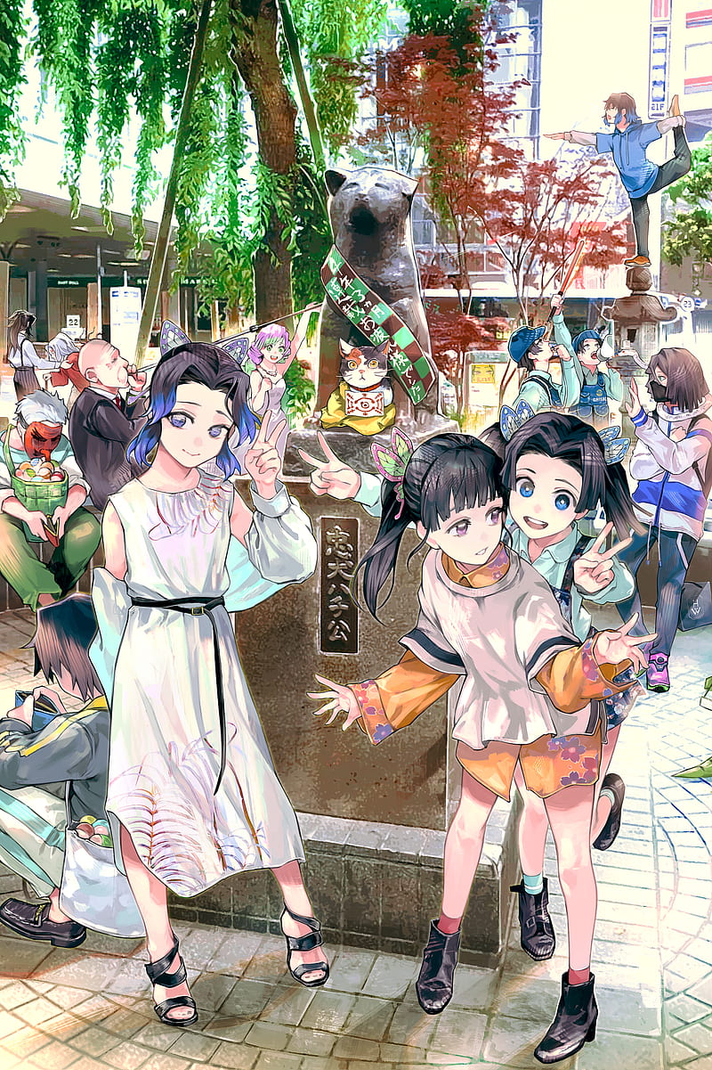 anime, anime girls, digital art, artwork, 2D, portrait display, vertical, Kimetsu no Yaiba, HD phone wallpaper