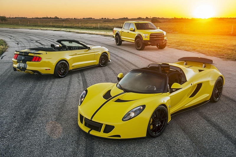 Hennessey, GT, Yellow, Fords, Truck, HD wallpaper