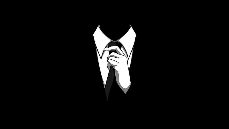 White Color Black Suit And Black Tie With Black Background Gambar, HD wallpaper