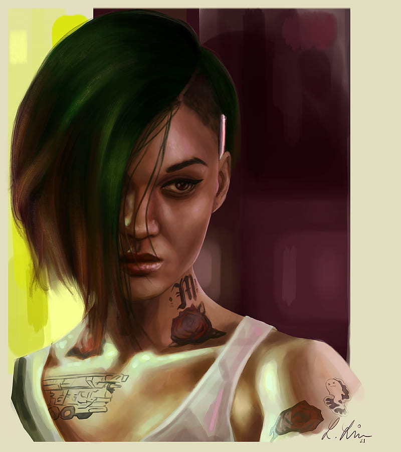 Lucy Finch, portrait, video game girls, artwork, undercut (hairstyle), face,  HD phone wallpaper | Peakpx