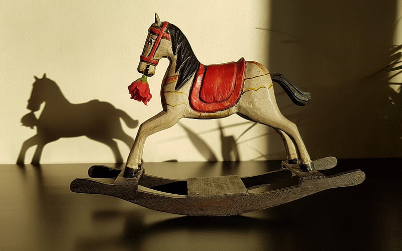 Wooden Horse, toy, childhood, horse, wooden, HD wallpaper