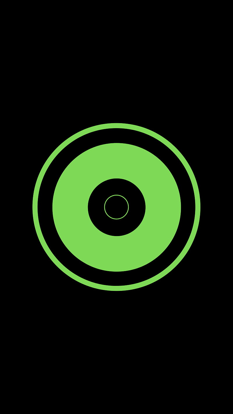 Circle of Amoled, amoled neon green circle, black, HD phone wallpaper