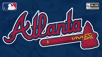 Atlanta Braves (Blue): Logo Pattern - MLB Peel & Stick Wallpaper 24” x 16’ 33 SF