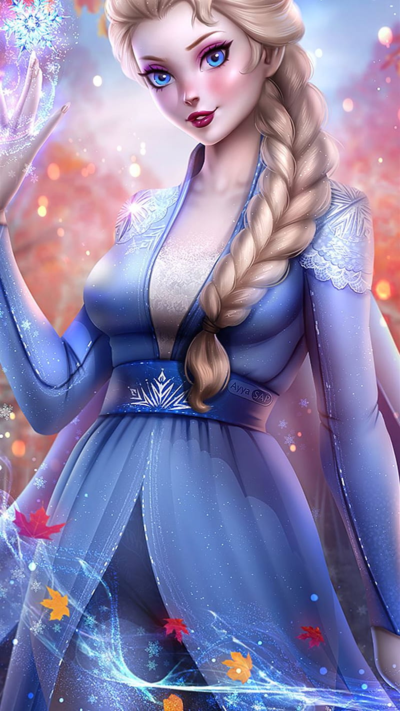 Elsa queen frozen iPhone 8, Elsa Anime, HD phone wallpaper | Peakpx