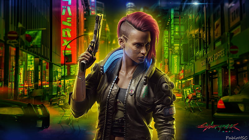 Cyberpunk 2077 Female V Minimalist 4K HD Games Wallpapers, HD Wallpapers