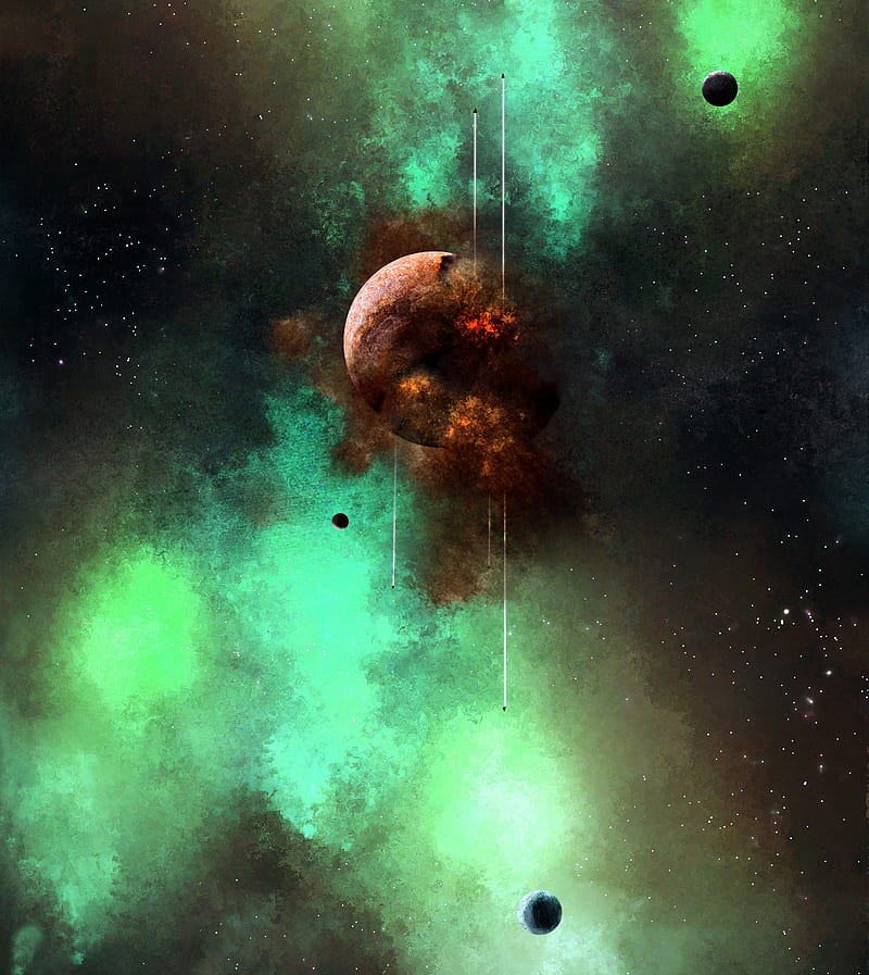 planet explosion, nebula, apocalypse, spaceship, Space, HD phone wallpaper