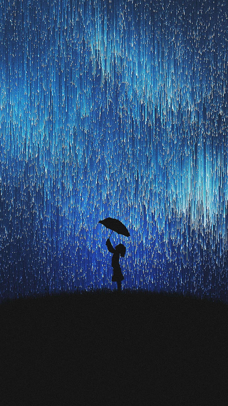 blue umbrella wallpaper