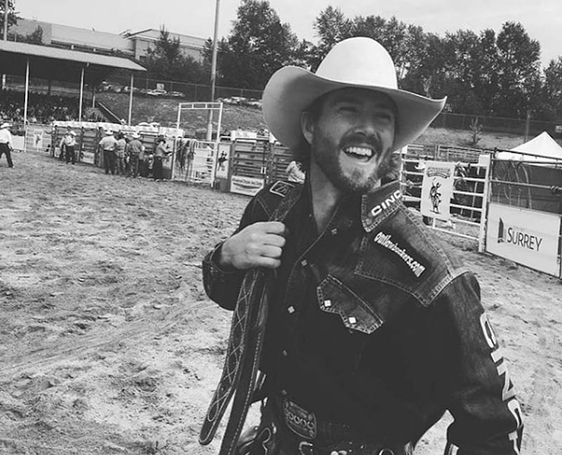 Cowboy Cort Scheer, Handsome, Finalist, Professional Career, Happy, Cowboy, Fence, Smile, Cute, Tent, Bronc Rider, Gates, Champion, Spectator Stands, Hat, Rodeo, Beard, HD wallpaper