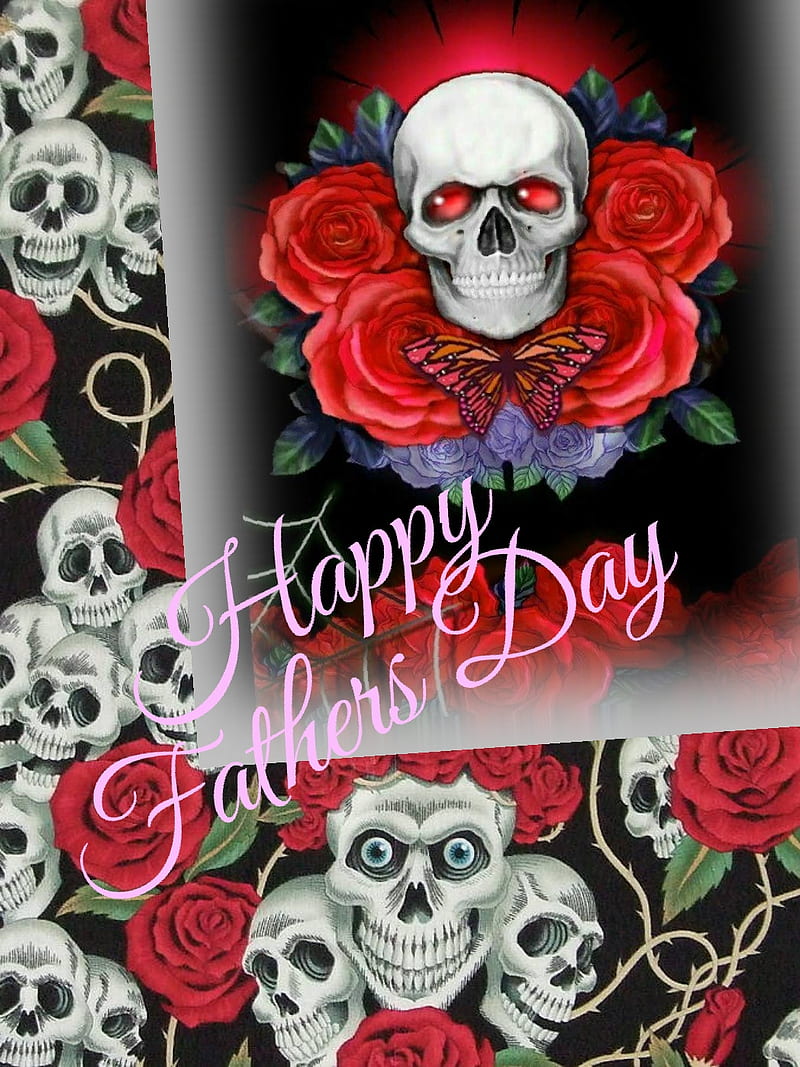 Happy Fathers Day, art, legend, skulls, HD phone wallpaper