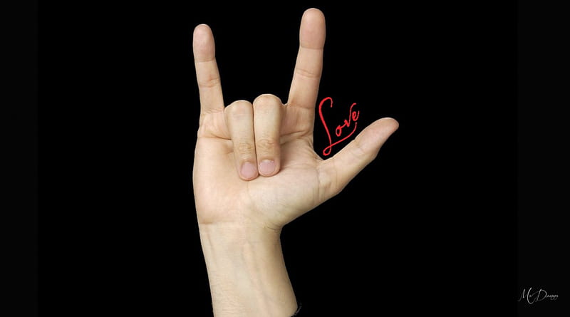 Love Hand Signal, deaf, hand signal, love, hand, hand sign, hearing, HD wallpaper
