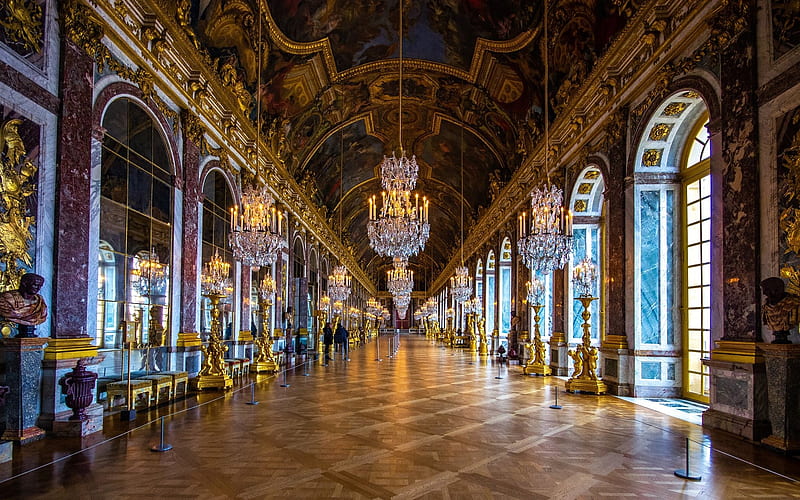Versailles Palace, France, interior, France, palace, Versailles, HD wallpaper