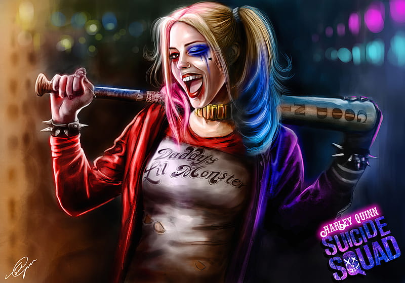 Harley Quinn Bad Girl, harley-quinn, superheroes, artist, artwork, artstation, HD wallpaper