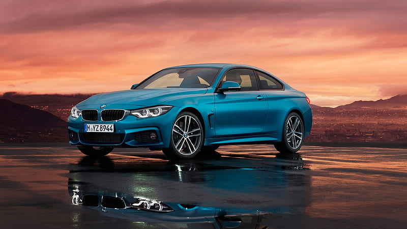 BMW 4-series Coupe, 2018 cars, M Sport, F82, blue m4, BMW, HD wallpaper