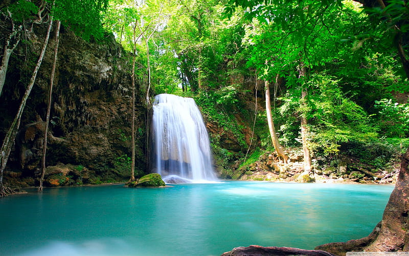 tropical waterfall-World most famous waterfall landscape, HD wallpaper