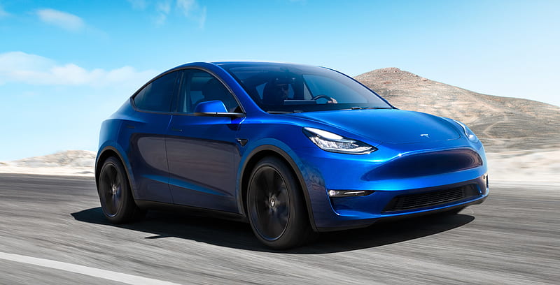 Tesla Motors, Tesla Model Y, Blue Car, Car, Electric Car, Vehicle, HD wallpaper