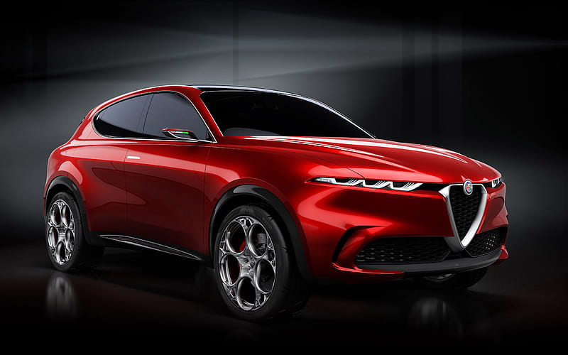 Alfa Romeo Tonale, 2019 concepts, italian suv, new red Tonale, italian cars, Alfa Romeo, HD wallpaper