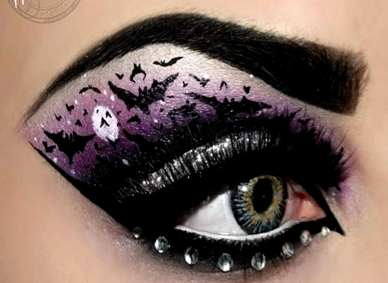 Murciélagos de halloween y ojo de luna blanca arte, mujer, halloween,  fantasma, Fondo de pantalla HD | Peakpx