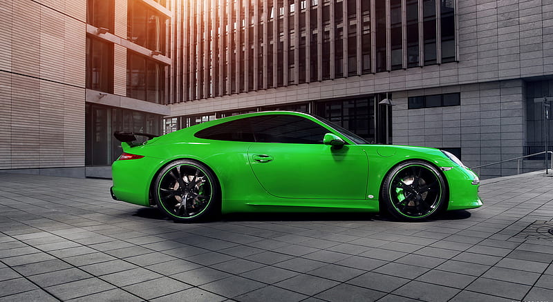 2013 TECHART Porsche 911 Carrera 4S Emerald Green - Side, HD wallpaper |  Peakpx