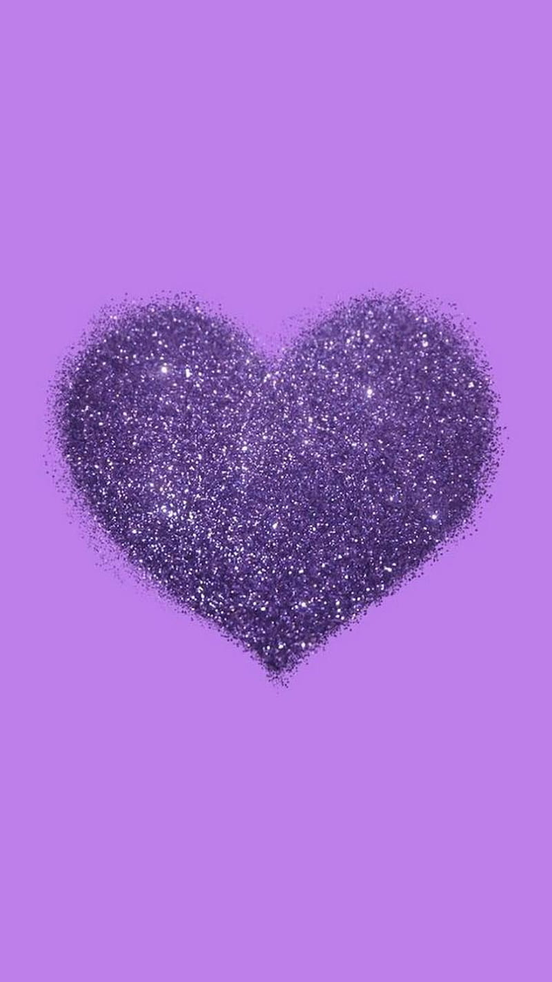 Purple heart, corazones, HD phone wallpaper