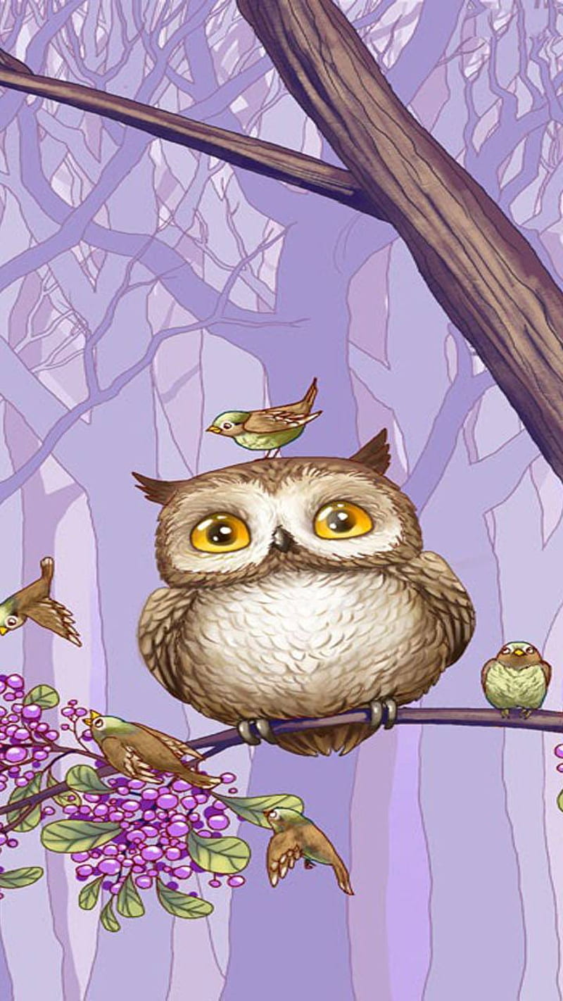 owls, screen saver, HD phone wallpaper