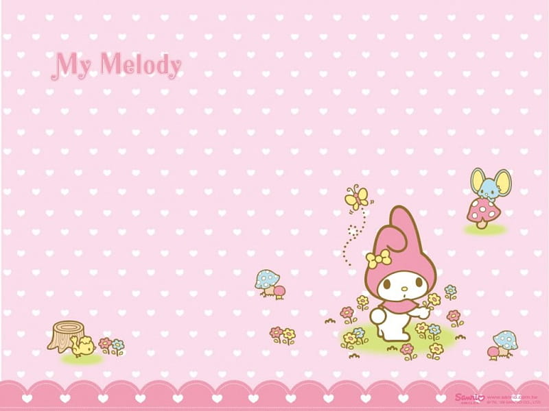 My Melody, Sanrio, Pink, Cartoon, Bunny, Rabbit, HD wallpaper
