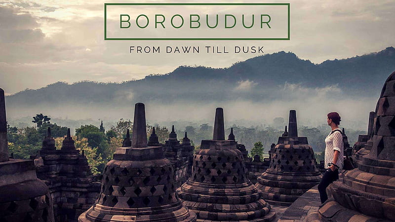 From Dawn Till Dusk At Borobudur Temple, HD wallpaper