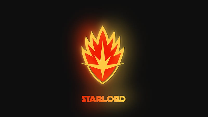 Starlord Neon, logo, lord, marvel, srar, star, superheroes, symbol, HD wallpaper