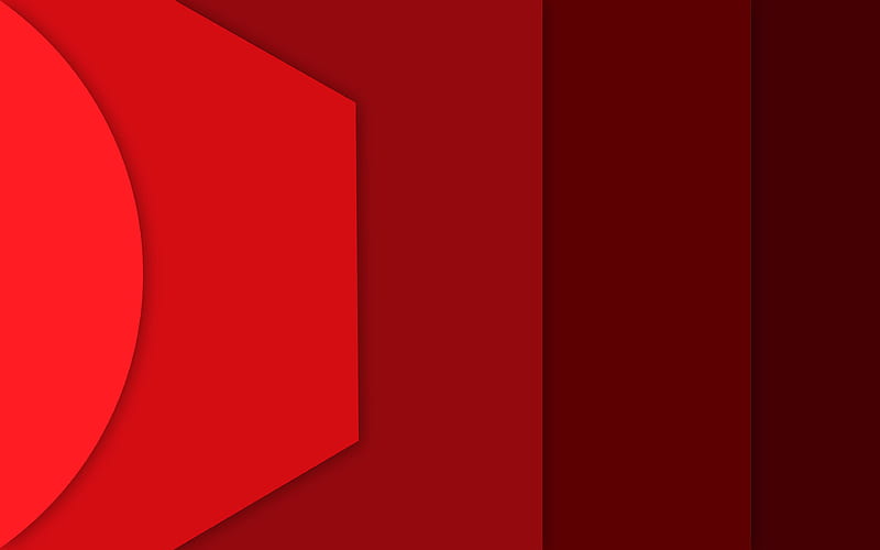 red material design lines, geometric shapes, lollipop, material design, geometry, creative, strips, red backgrounds, abstract art, HD wallpaper