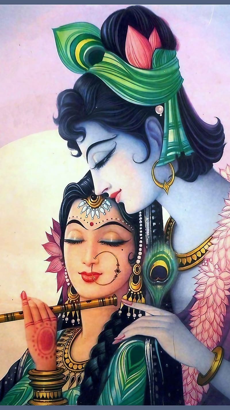 Painting Of Radha Krishna Painting In Pencil - GranNino-saigonsouth.com.vn