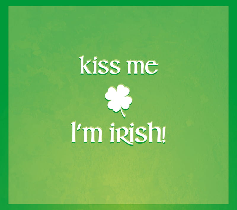 Kiss me Im Irish, green, ireland, irish, leprechaun, paddys, patricks, stps, HD wallpaper