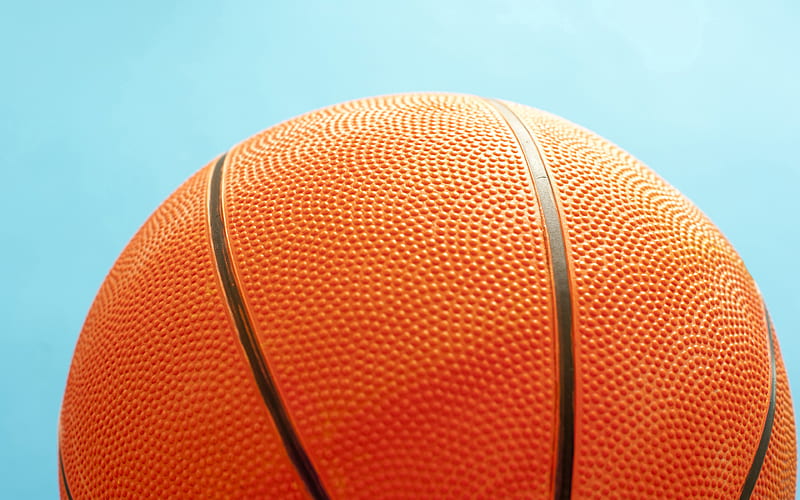 basketball ball sport equipment, macro, basketball, orange ball, HD wallpaper