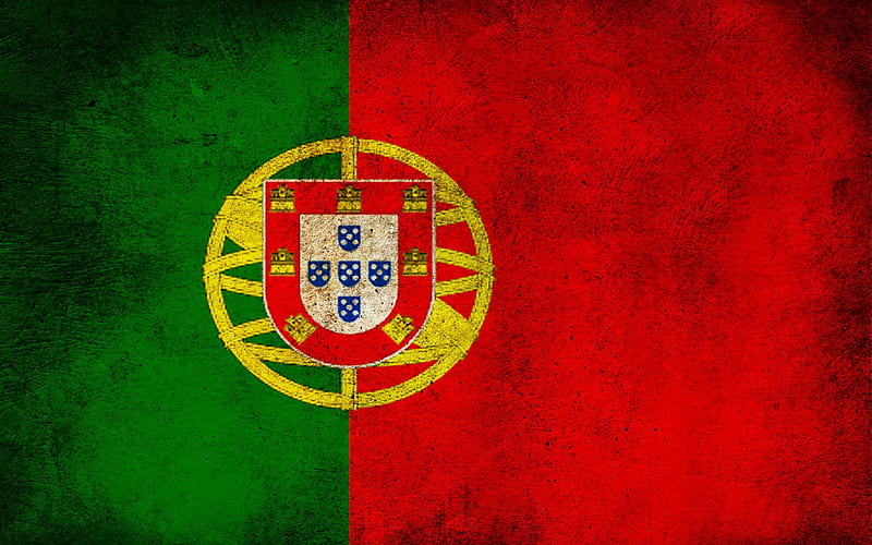 Portugal flag, grunge, Portugal, Portuguese flag, HD wallpaper