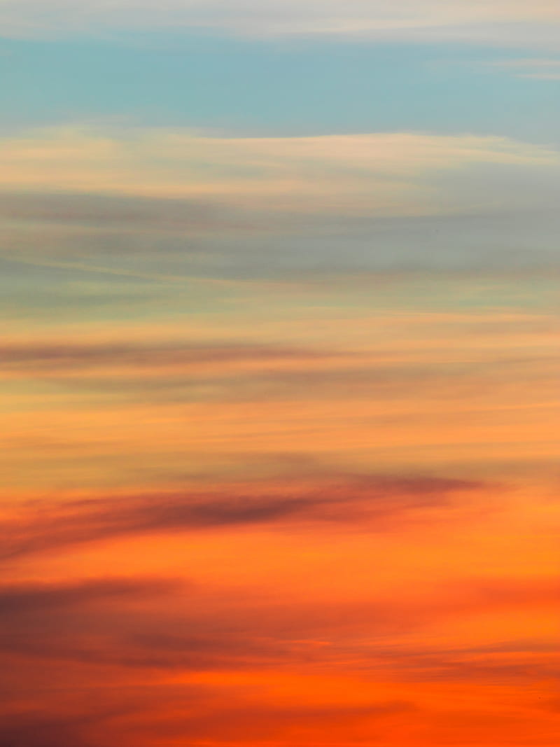 sunset, clouds, sky, gradient, HD phone wallpaper